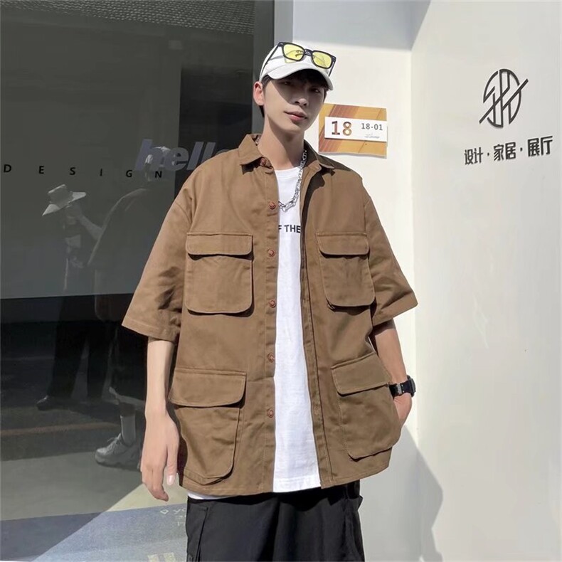 夏季短袖工装夹克衬衫外套JK617P42，男装衬衫，星座1116-2