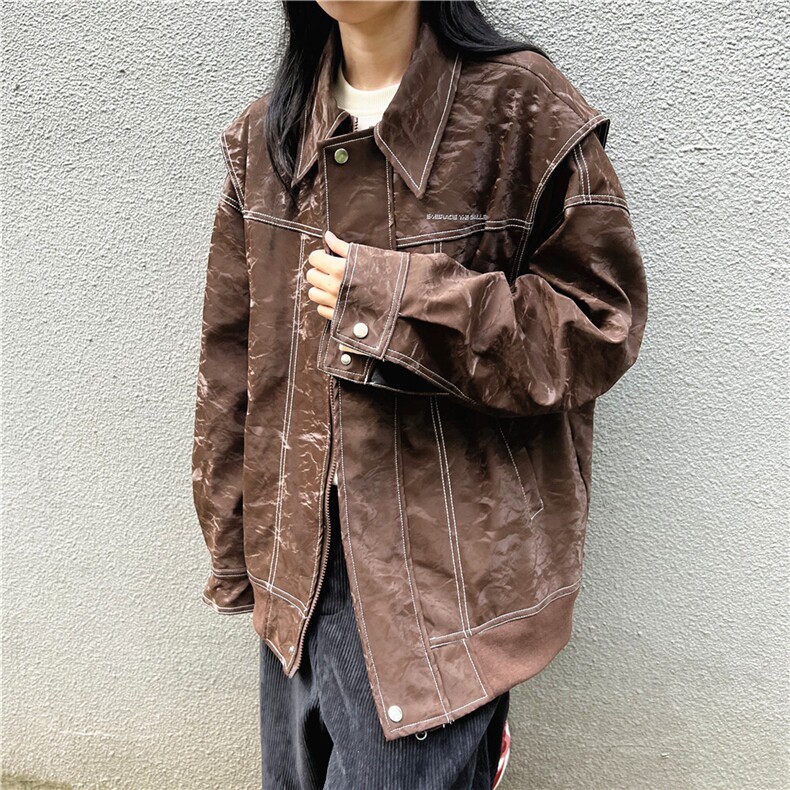 现货不缺货假两件水洗夹克百搭美式外套1209-1-JK17-P108,男装夹克,星座1209-1