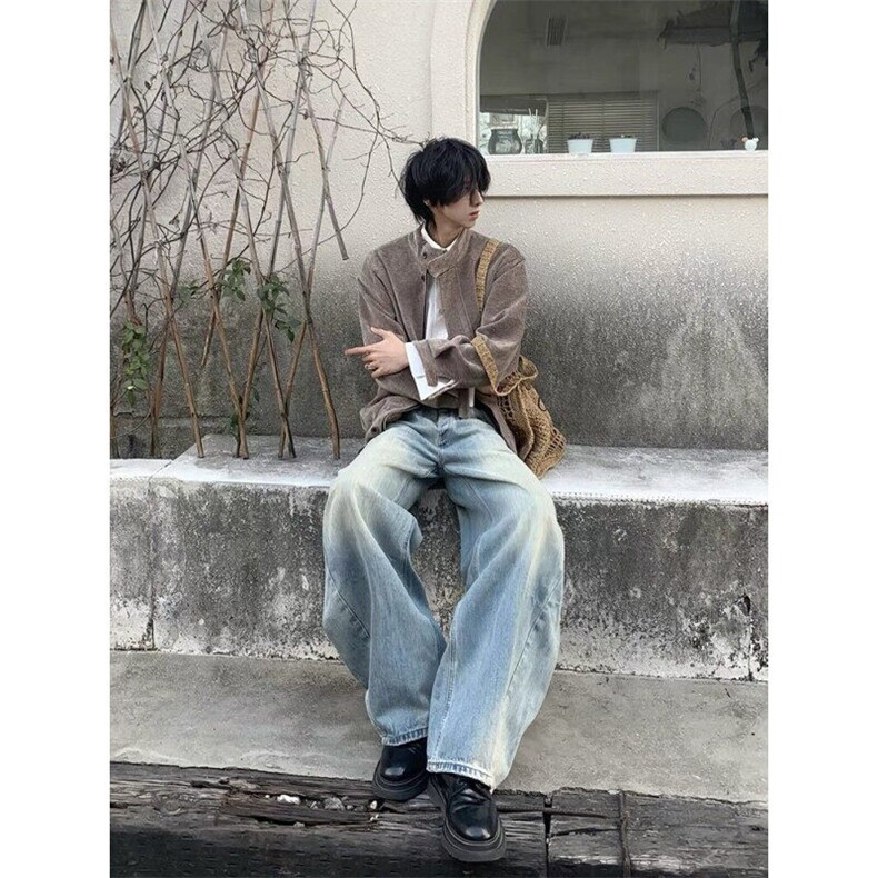 春季新款港风美式痞帅设计感树纹肌理千鸟格外套男潮JK1433-P95,男装夹克,星座313A(原308A-2)