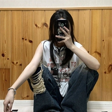 TB0665-P30男女同款可搭情侣宽松大码背心美式纯棉印花，男装背心/马甲，星座617A-2