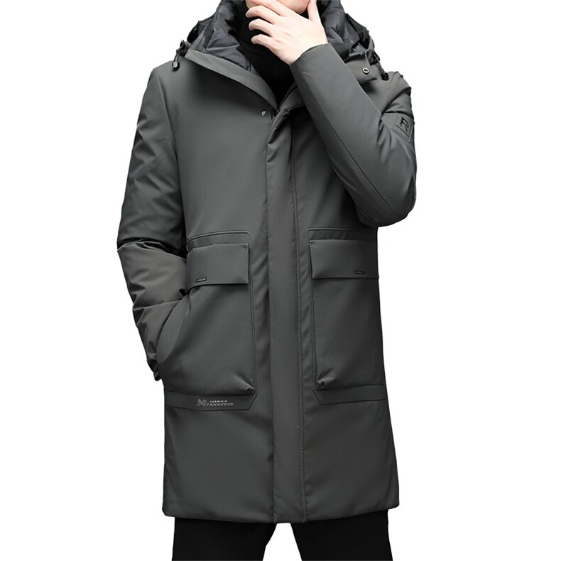 2023冬季连帽羽绒服时尚加厚百搭爸爸装外套上衣YLY5028-P350，男装羽绒服，电商B212（原钱塘6029）