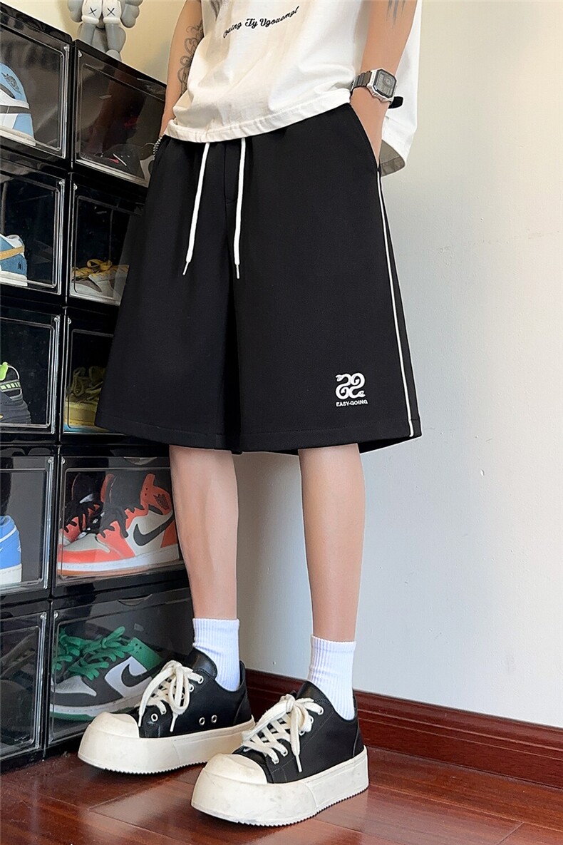 潮牌重磅设计拼接撞色透气速干运动短裤X416B-1-DK3083-特P30限58,男装牛仔裤,星座416B-1