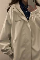 中性连帽鳄鱼纹PU皮衣大码情侣休闲冲锋衣夹克男JK8744P90控128，女装短外套，星座226-1