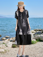 【夏季女装新款】时尚优雅中长款年轻妈妈连衣裙，女装连衣裙，魅衣本色