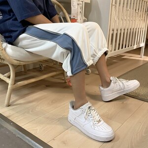 夏季港风拼接拉链宽松运动7分8分6分裤货号B416--QF6P45控58图片