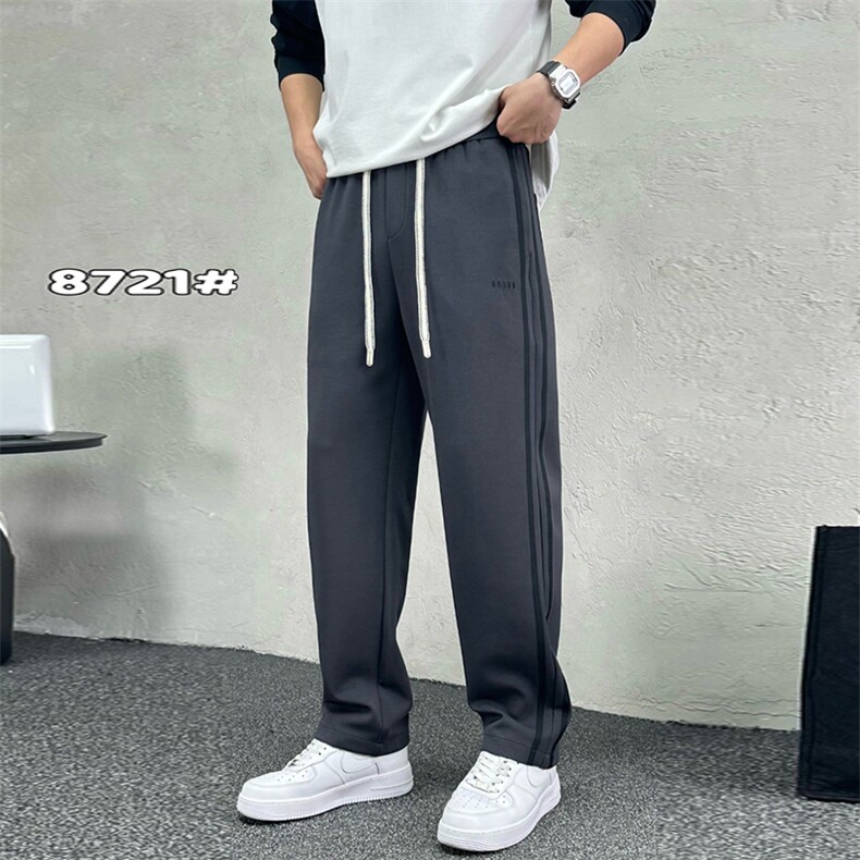 条纹垂感休闲弯刀裤男宽松百搭卫裤运动长裤A329-K8721-P65,男装休闲裤,电商A329
