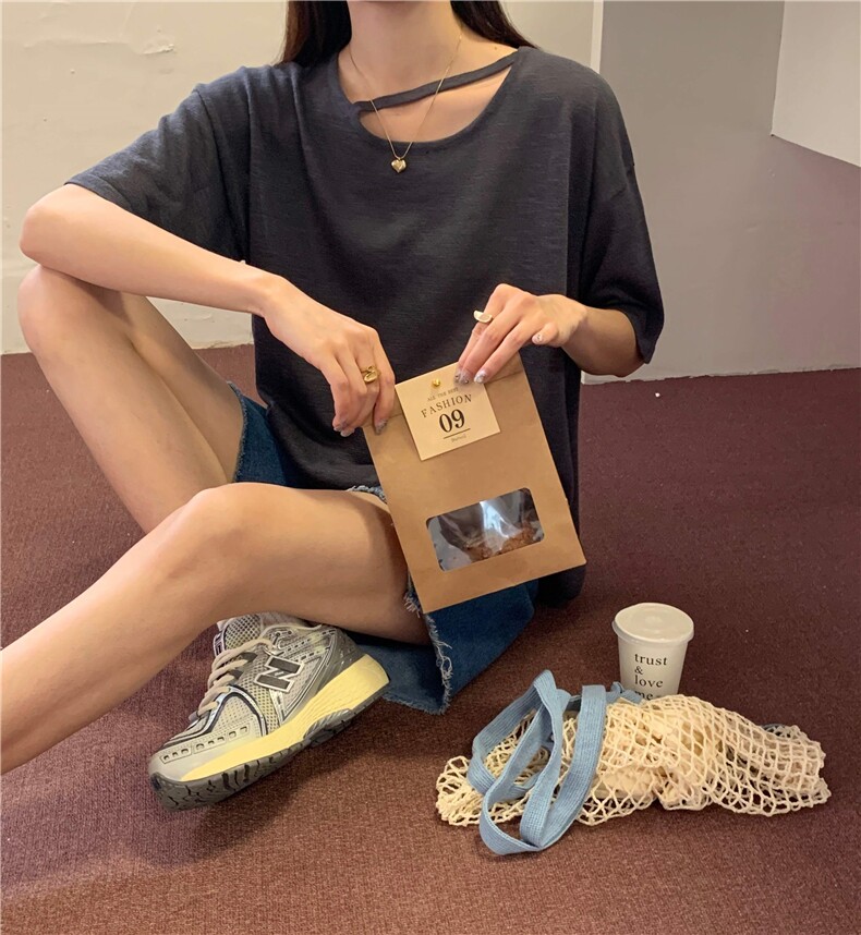 夏季新款简约百搭短袖针织衫女宽松休闲上衣,针织衫/毛衣,伟祺羊绒