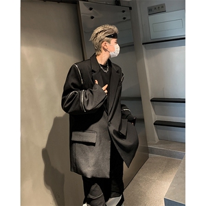 潮牌高级感小西装男秋小众拉链装饰设计感西服XZ514-2-24243-P118图片