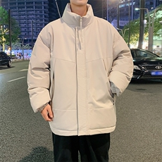 现货美式高街休闲夹克冬季立领纯色三防户外工装加厚棉服外套，男装夹克，电商A486