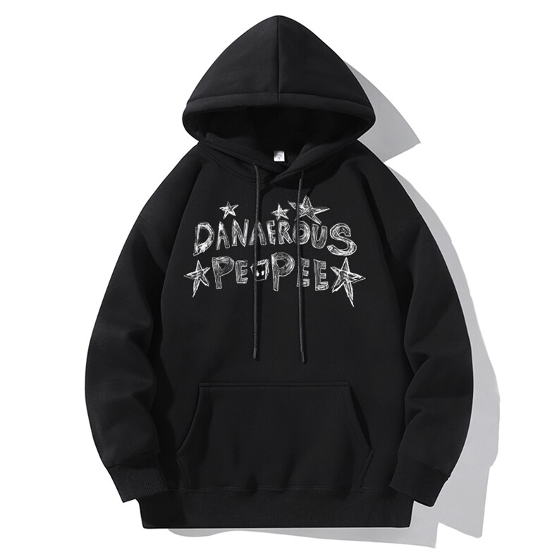 抖音得物高品质印花连帽卫衣秋冬装美式宽松连帽纯色卫衣ADL100,男装卫衣,电商A443