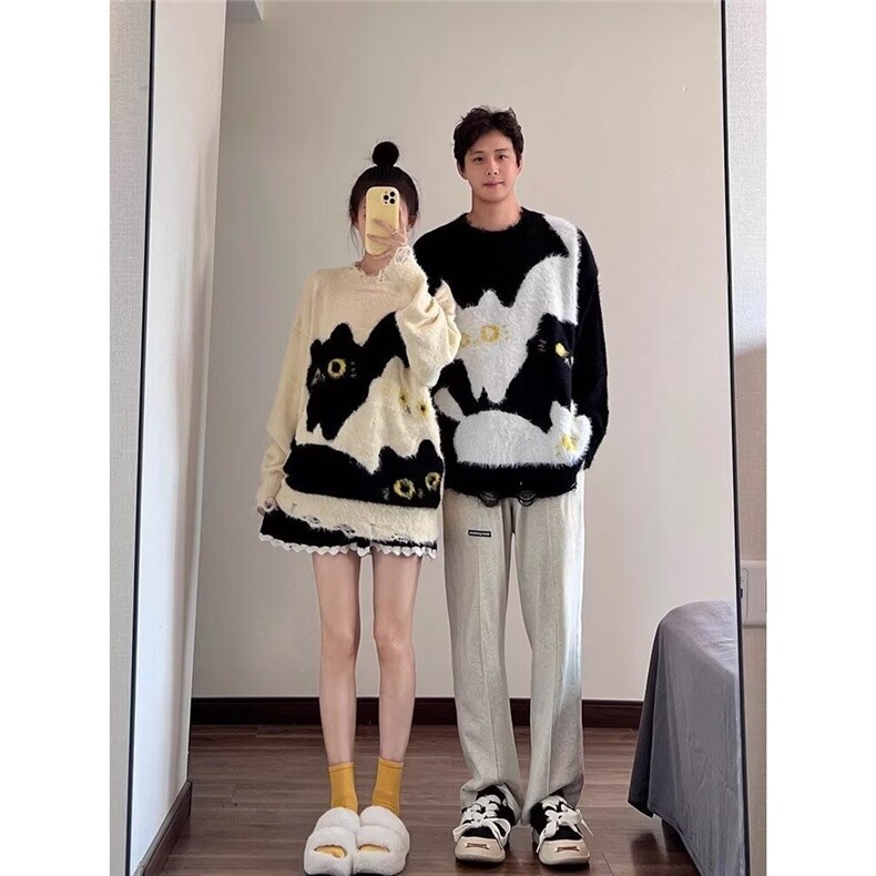 7081-P57ins时尚慵懒长袖毛衣气质日系百搭潮流流行新款原宿,男装针织衫/毛衣,电商B323A