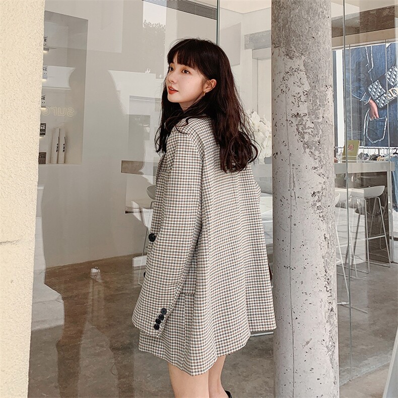 2021春秋装新款千鸟格小西装Z2961P105K168,女装西装,浙宝296A