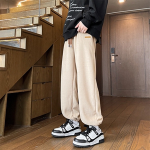 8XL-M加绒摇粒绒卫裤特大码休闲长裤束脚运动裤KZ1915/P45加绒P55图片
