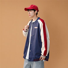 25新款撞色棒球服潮流情侣字母夹克上衣9106/P95，男装夹克，星座202