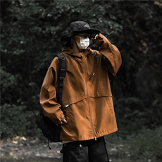 潮牌情侣冲锋衣外套连帽飞行夹克情侣装户外登山服1283-P60，男装夹克，星座910-5