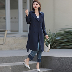 2025春装新款外套时尚气质风衣女香港品牌韩版高端休闲修身chic，女装风衣，沫晗依美