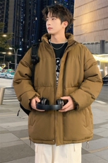 MY99999P60多色港风冬季立领纯色加厚上衣外套棉衣男，男装棉衣，星座1204