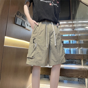 夏季薄款工装休闲短裤新款冰丝宽松百搭五分裤图片