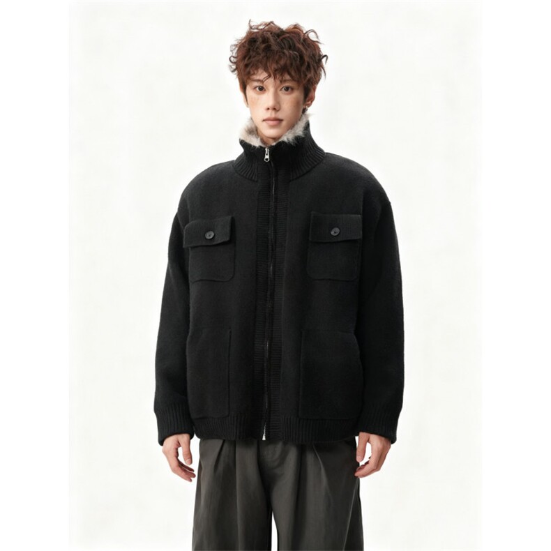 高品质现货】加厚针织衫外套座山雕棉衣保暖棉服w8809加毛-特P120,男装针织衫/毛衣,星座1212