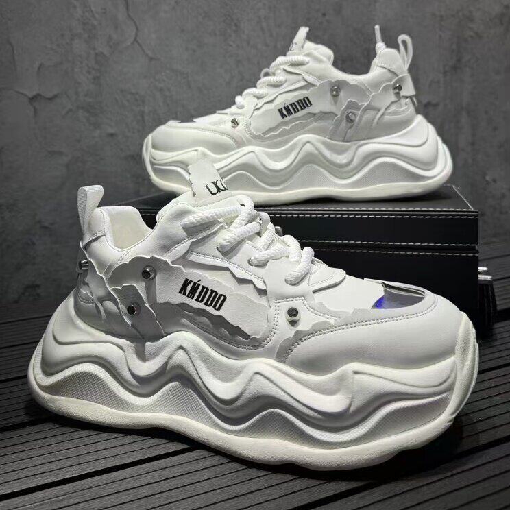 X4598-298高帮鞋男新款厚底板鞋中帮休闲运动老爹鞋，男鞋靴子，星座1407-3