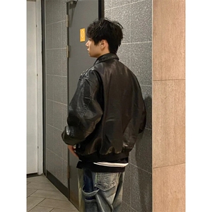 网图现货 春季工装夹克皮衣 飞行员外套 1209-1-JK19-P90主推可谈图片