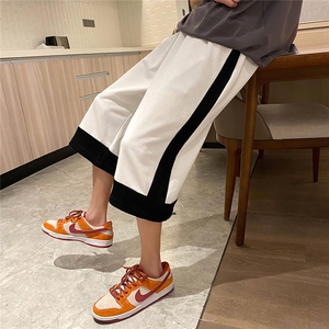 港风休闲大码男七分裤运动7分裤原宿潮流八分裤男士中裤QF768P40图片