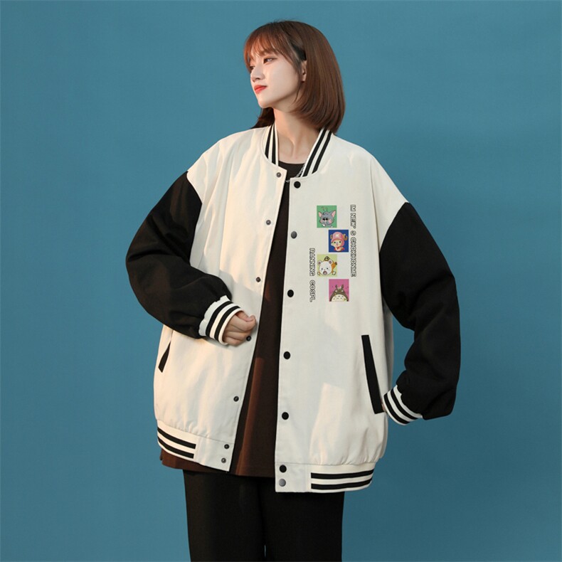 中性风 春秋季情侣棒球服男女休闲夹克女时尚外套男BQF268-P50图片