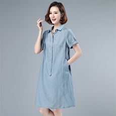 连衣裙2021年夏季减龄显瘦收腰潮流韩版短袖，女装连衣裙，小林双子