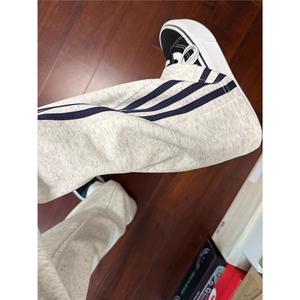 现货 秋季美式三条杠直筒宽松休闲卫裤男女K57特P35图片
