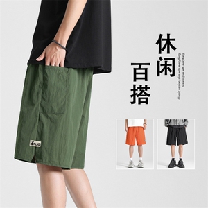 军绿色多巴胺速干短裤夏季薄款宽松五分裤    DK292-特批20图片