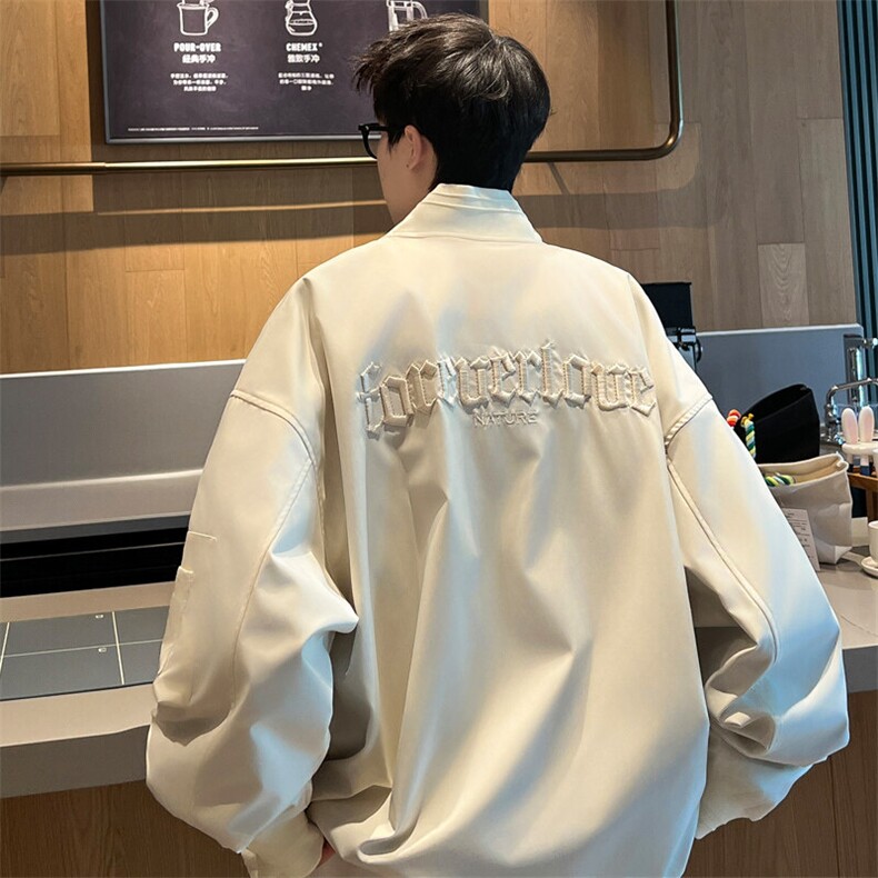 ！2025春季新款重工刺绣男士棒球服夹克百搭上衣JK187特P63图片