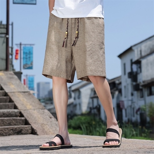 2025夏季新款男装风新中式手编腰绳串珠透气短裤 DK188-P50图片