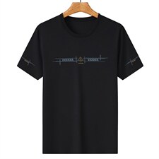 夏季冰丝无痕短袖t恤男薄款修身速干透气休闲百搭简约圆领上衣P95，男装T恤，钱塘6003A(原)4033A
