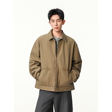 水洗牛仔外套男款春季美式痞帅上衣服宽松休闲工装夹克JK1315-P98，男装工装外套，星座1103-3