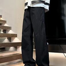 军绿色弯刀工装裤男春秋款cleanfit伐木裤潮牌设计感休闲直筒长裤，男装休闲裤，星座506A