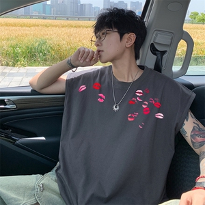 量大优 得物抖音高品质重磅230克美式印花无袖t恤背心WB565 特P18图片