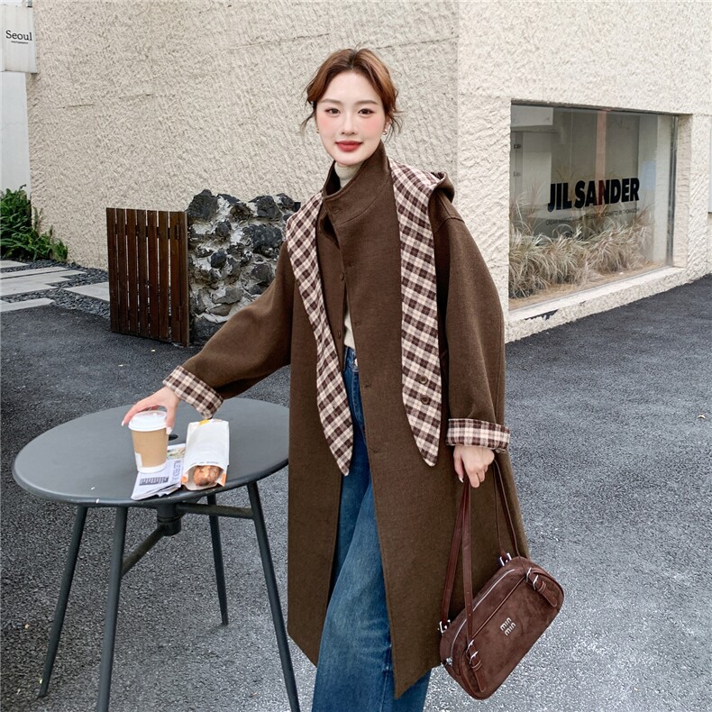2025冬装新款韩版高级感中长款毛呢大衣外套女2C325-564P215K328,女装毛呢外套,2C325