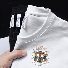 自行拼款220克重磅美式宽松短袖t恤T1120-P25抖音280克高品质P35，男装T恤，电商A486
