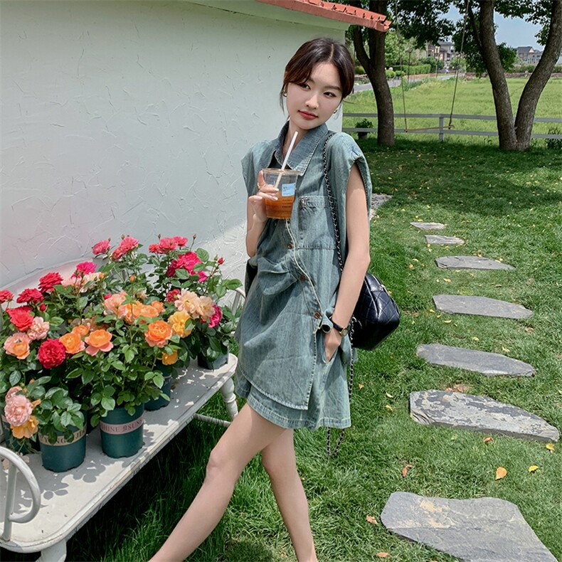 小众不撞款牛仔套装女夏2025新款高级感韩系穿搭短裤小个子一整套,女装套装/套裙,维壹