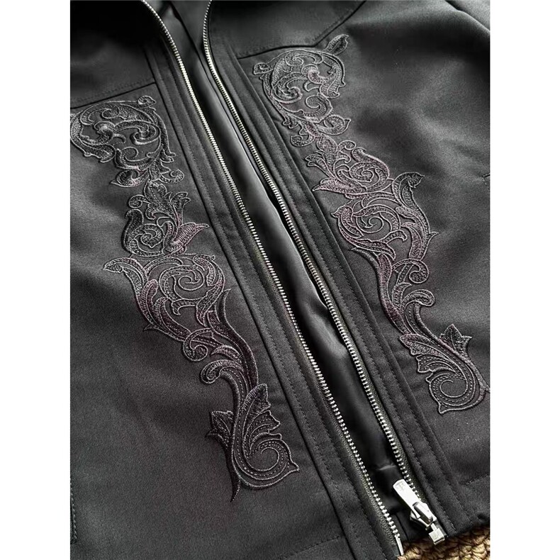 WE2035-P70设计感新款高密刺绣外套男雕花设计高级感,女装短外套,电商B323A