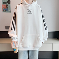 400高克重华棉卫衣秋冬新款内景宽松连帽衫男WY00175/P55加绒P60，男装卫衣，电商B316