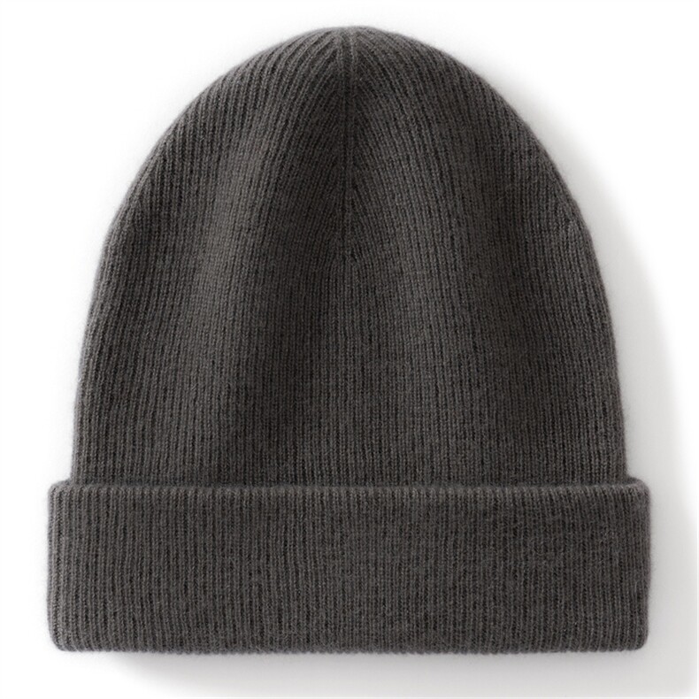 2025年春季新款百搭男女通款圆顶双股加厚保暖翻边帽,饰品帽子,臻歆羊绒