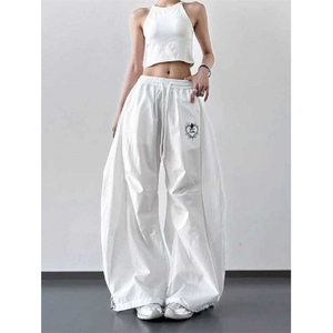 CP1172-P45 潮牌阔腿裤女2025夏季新款嘻哈速干运动裤显瘦休闲裤图片