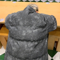 港风PU皮复古做旧设计钢印棉衣男MY77096P130控198抖控228，男装棉衣，星座227-7