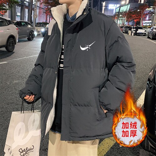 ！2023冬季男士加绒加厚棉衣潮牌立领潮流棉服外套MY109特P78图片