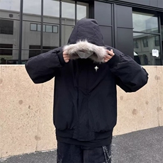 美式潮牌毛领加厚棉袄男女潮牌面包服冬季cleanfit保暖棉衣，男装棉衣，星座506A