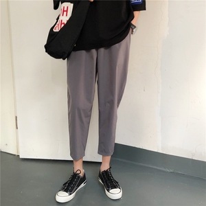 2025新/夏港风男士休闲裤9分长裤宽松店主风裤子哈伦裤薄8325/P45