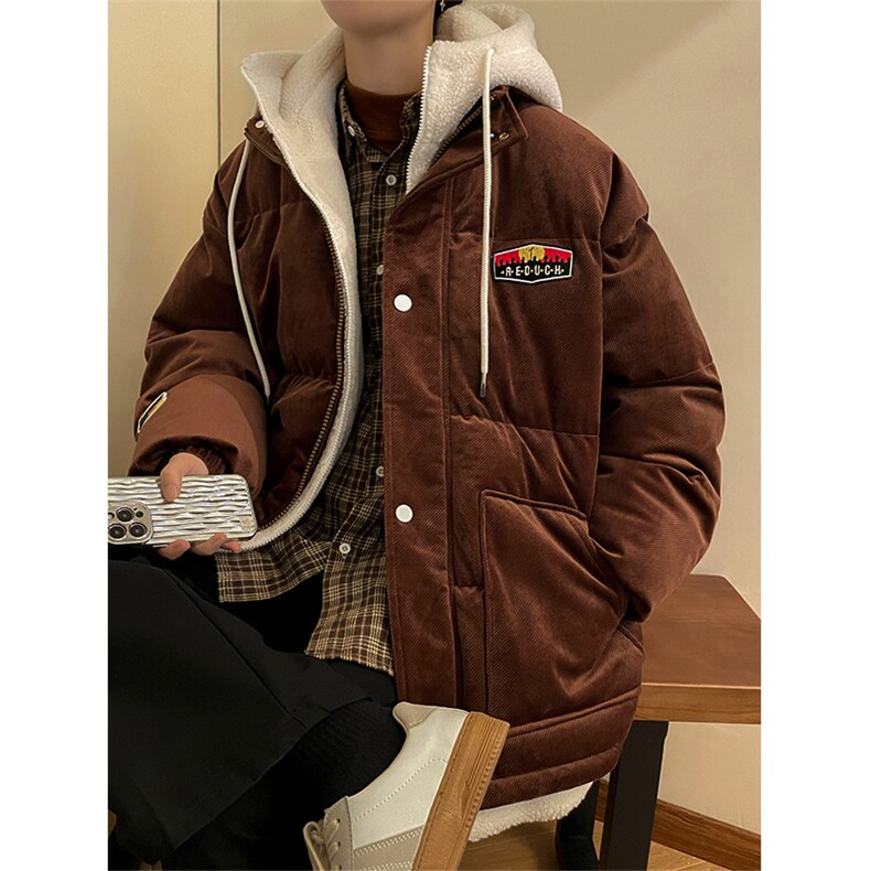 冬季男女假两件棉衣外套青少年加绒加厚保暖棉服8117-P140控价188,男装棉衣,电商A441-1