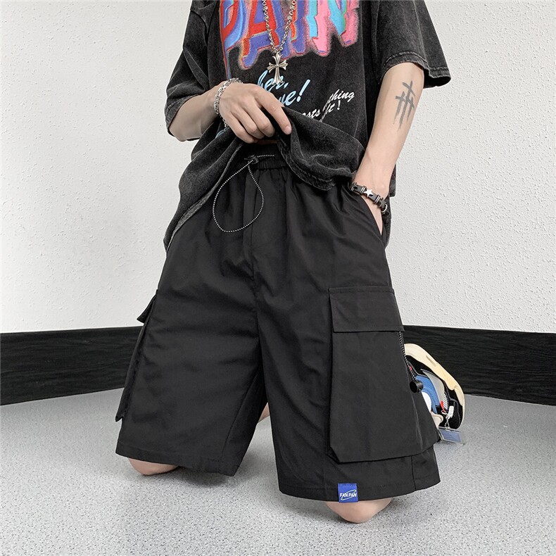 2026夏装立体大口袋工装短裤休闲五分裤高街K9807/特P30黑色2,男装休闲裤,电商A094