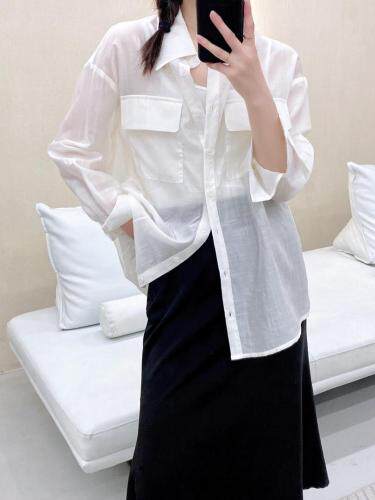 【现货】夏季新款男友风简约防晒衫，女装，本白(2F)